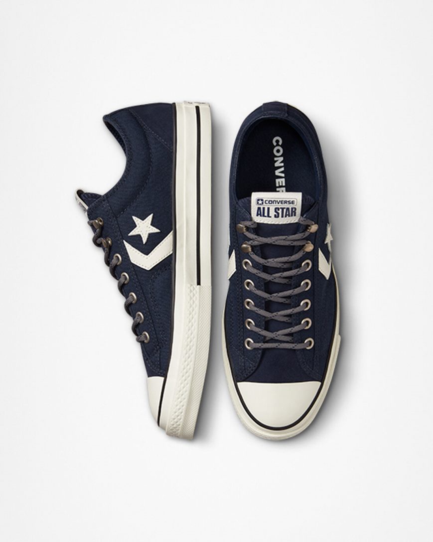 Men's Converse Star Player 76 Retro Hike Low Top Shoes Obsidian / Black | AU 0154EV
